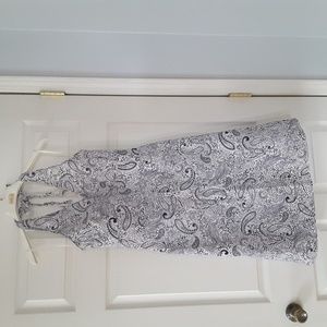 Ann Taylor Dress Halter Paisley Cotton Dress, Size 8
